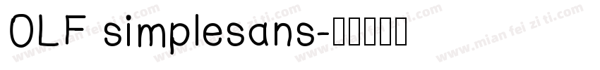 OLF simplesans字体转换
